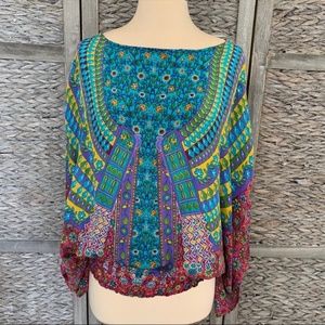 Tolani Anthropologie Wing Sleevel blouse